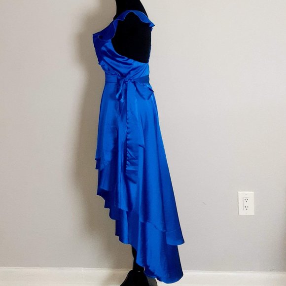 Fashion Nova Whitney Midi Hi Lo Wrap Dress Size L - Picture 4 of 4